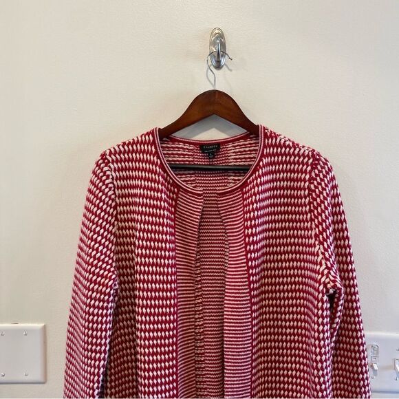 Talbots Pure Merino Wool Open Front Cardigan womens L 100% merino wool red - Picture 2 of 14